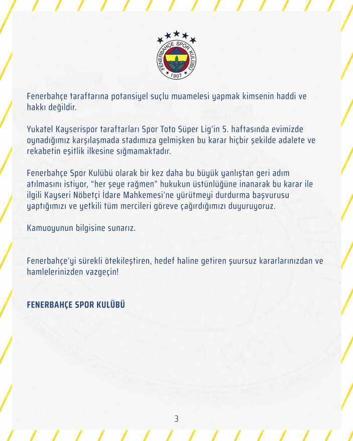 Fenerbahçe: Türk futboluna yaptığı bir tahribattır