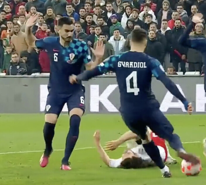 A Milli Takım'ın Hırvatistan karşısında penaltı beklentisi pozisyonu