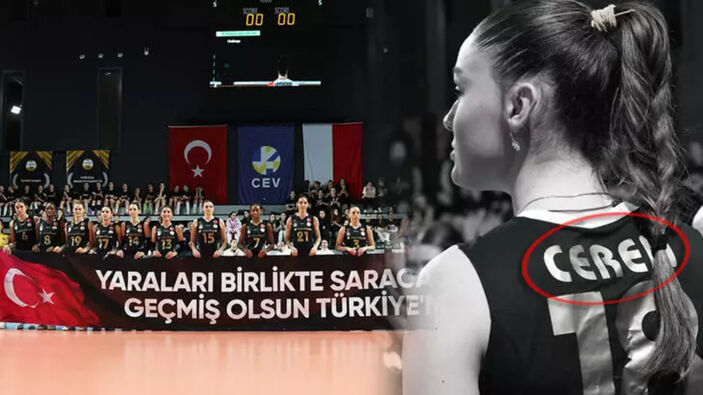 VakıfBank'ın çeyrek finali yükseldiği mücadele öncesi Zehra Güneş'ten anlamlı hareket