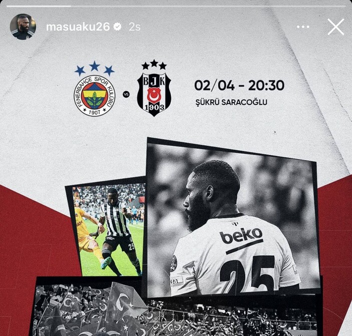 Arthur Masuaku, Fenerbahçe logosunu 5 yıldızlı olarak paylaştı